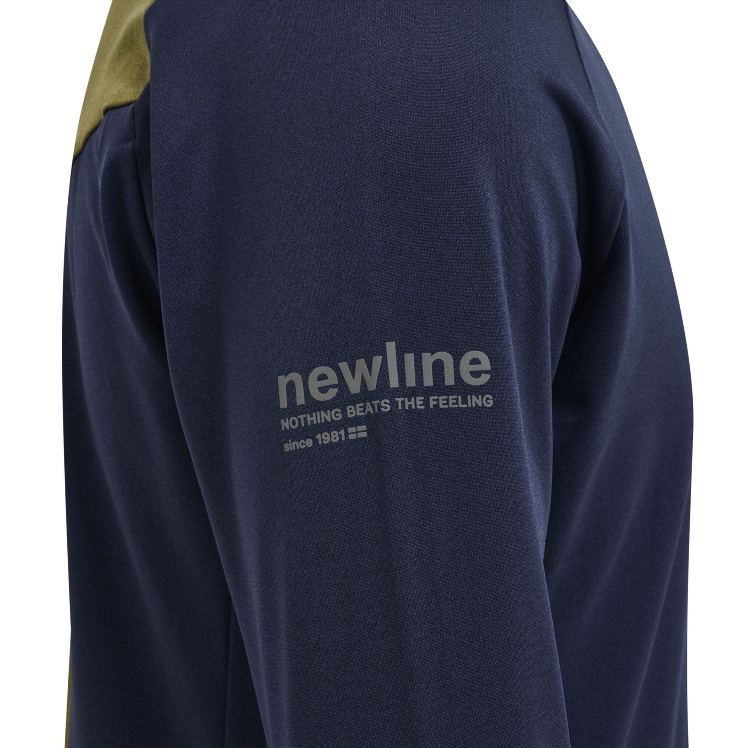 Half-Zip Longsleeve Herren - Dunkelblau, Oliv