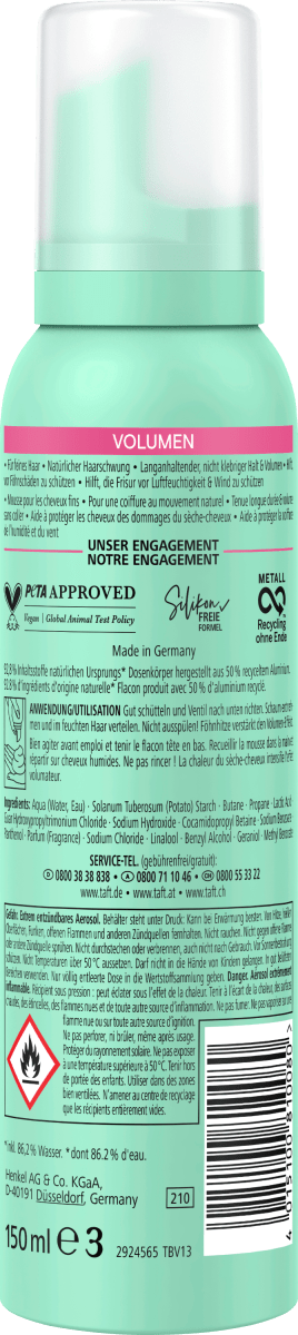 Schaumfestiger Volumen, für feines Haar, 150 ml