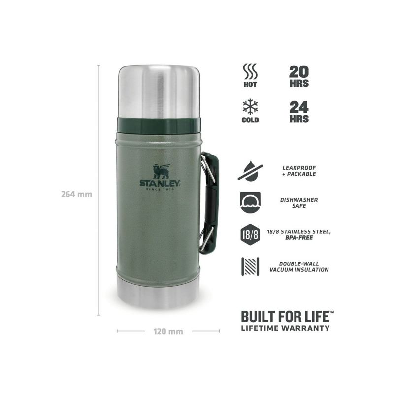Stanley Food Jar, Classic Legendary Food Jar 1.0qt \/ 940ml Matte Black Pebble
