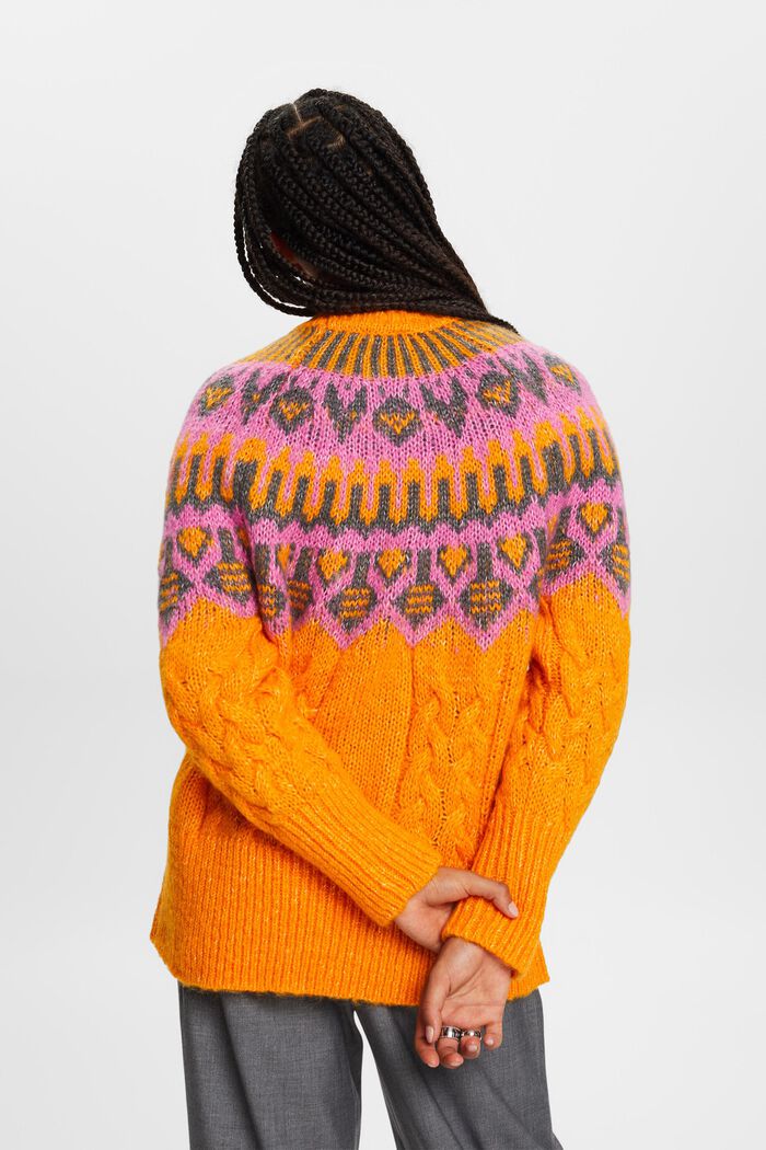 Pullover mit Fair-Isle-Muster aus Wollmix
