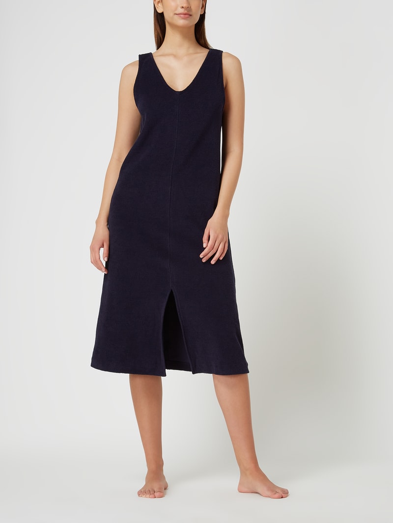 Kleid aus Frottee Modell 'Daizy' in marineblau