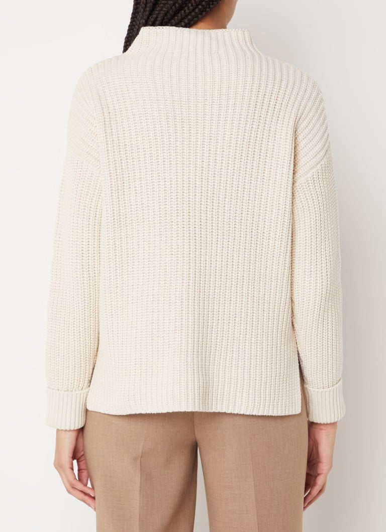 Pulover Selected Selma pentru femei, cu guler înalt, tricotat gros și elastic