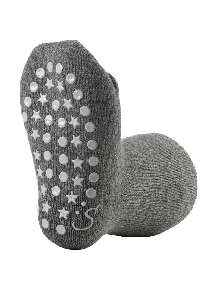 Sterntaler ABS Socken Wolle uni in dunkelgrau mel. günstig kaufen