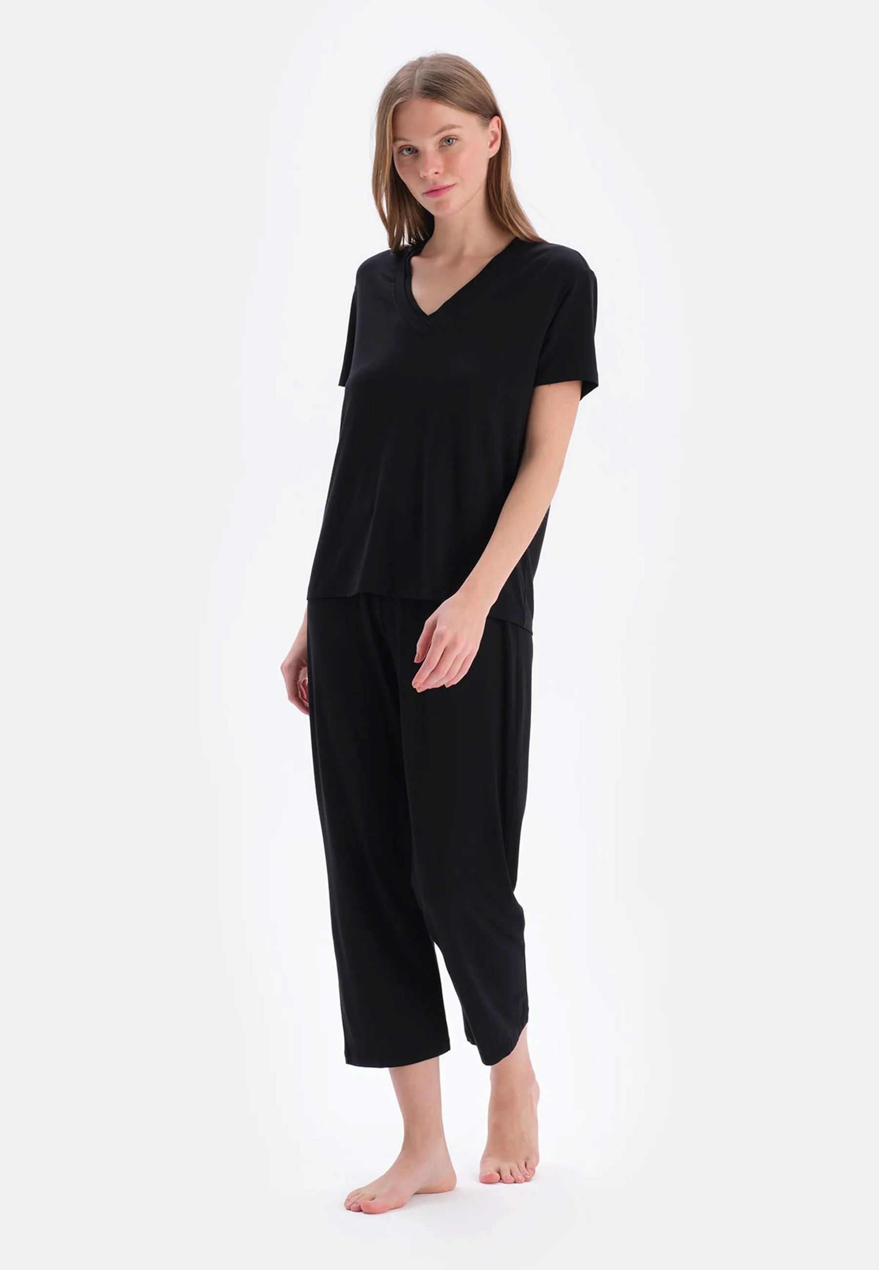 DAGI SHORT SLEEVE V-NECK REGULAR - Pijama