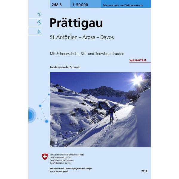 Swisstopo 1 : 50 000 Prättigau Ski - Wanderkarte