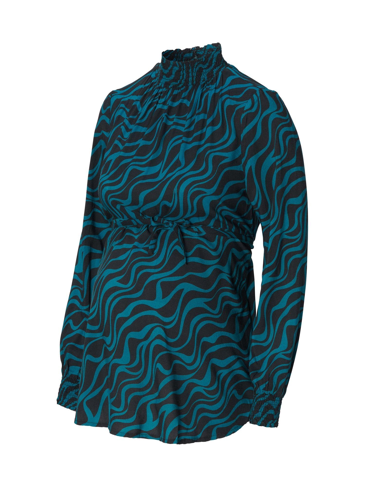 ESPRIT maternity Umstandsbluse Bluse mit Stehkragen und Muster