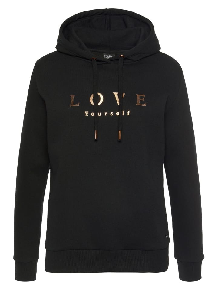 Buffalo Kapuzensweatshirt in schwarz günstig kaufen