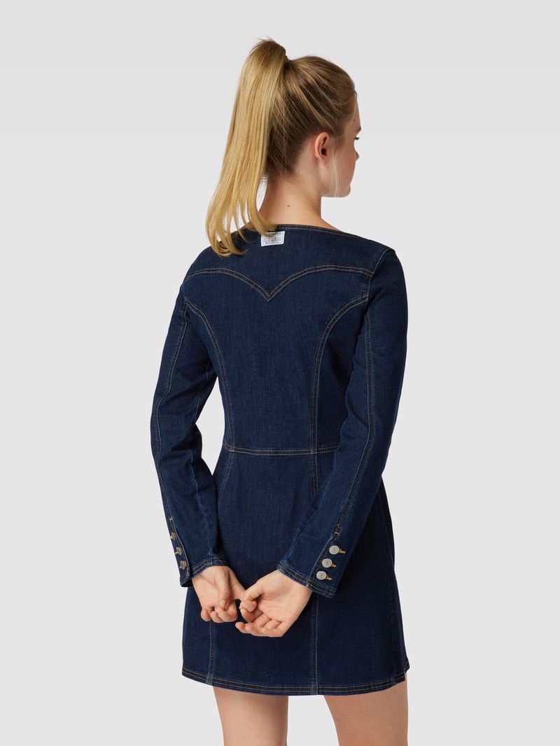 Jeanskleid mit Knopfleiste Modell 'VEDA' in jeans