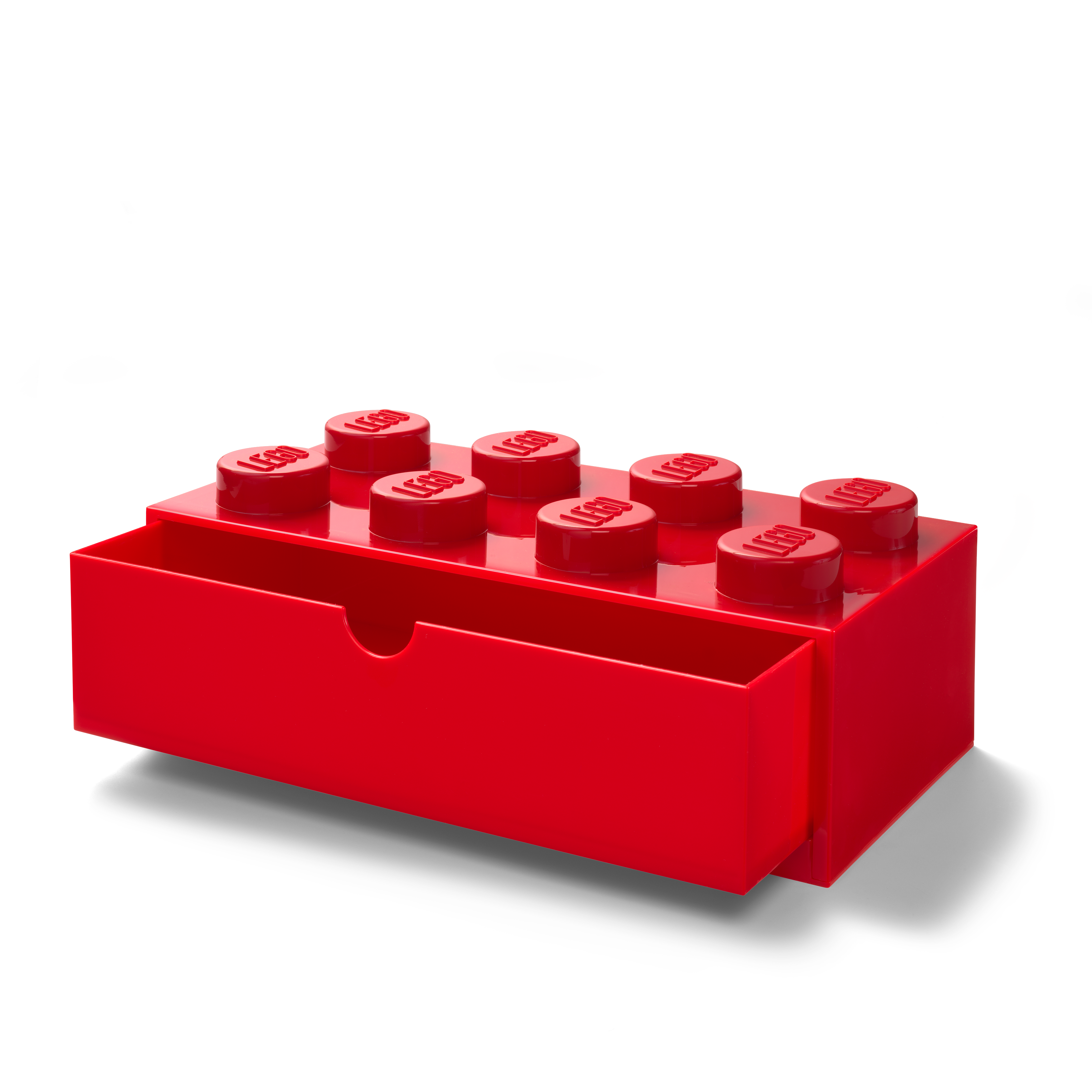 Aufbewahrungsstein mit Schubfach und 8 Noppen in Rot 5006142