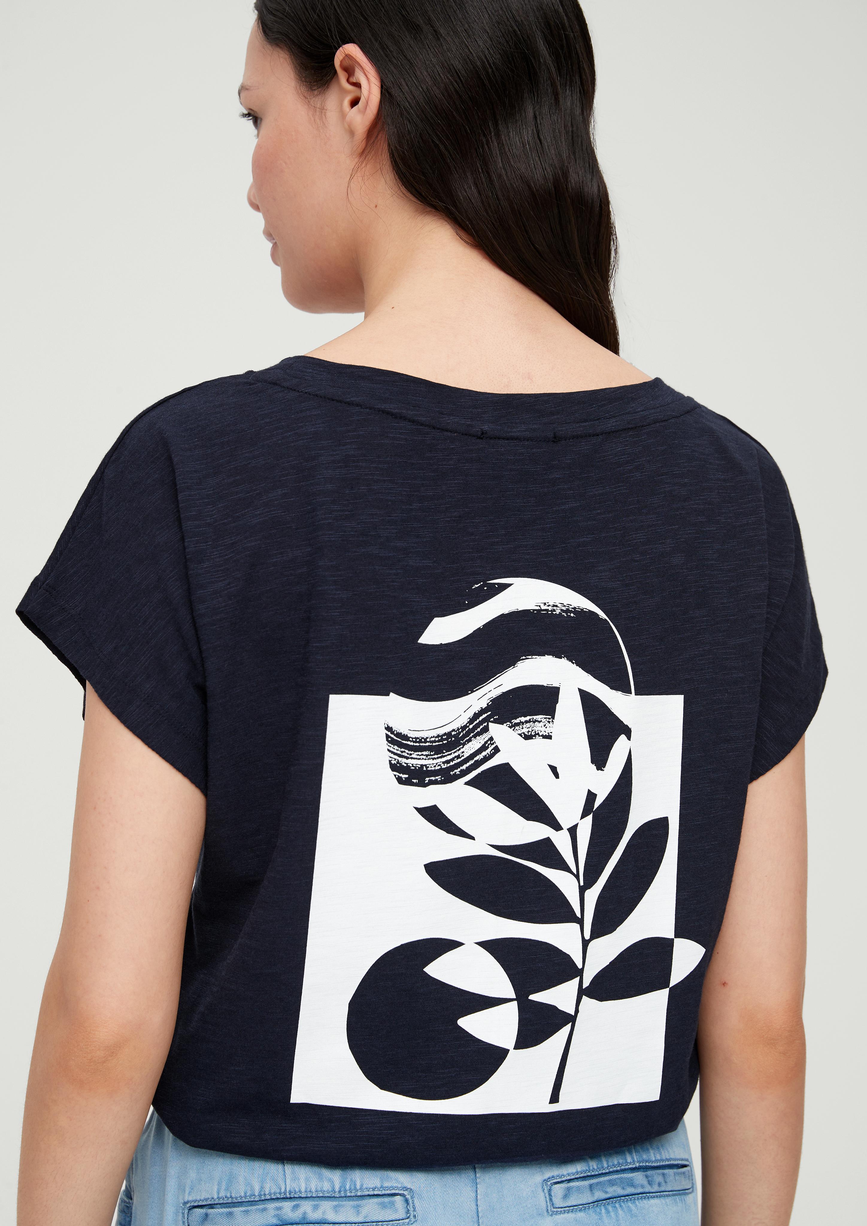 T-Shirt mit Flammgarnstruktur  2132895-59D0