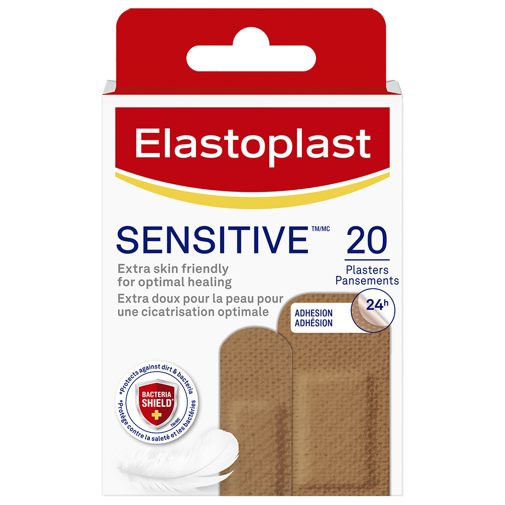 elastoplast ELASTOPLAST Pansements Sensibles Peaux Métisses – Boîte de 20 Pansements Pansement
