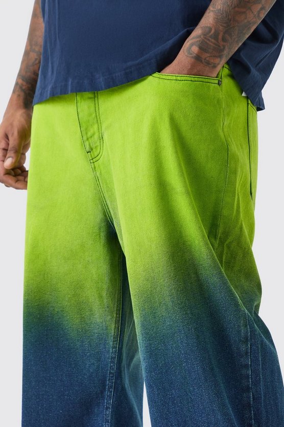 Plus lockere Jeans mit Farbverlauf