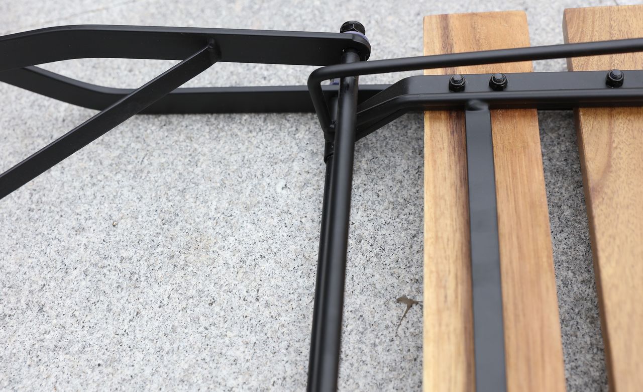 CHILLROI 5 teiliges Outdoor-Klappstuhl-Set aus Akazienholz