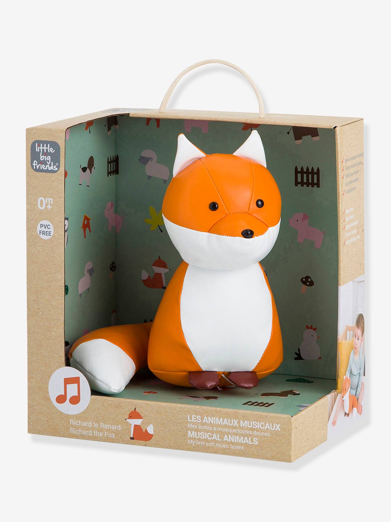 Baby Spieluhr TIERFREUNDE LITTLE BIG FRIENDS - gelb/tiger