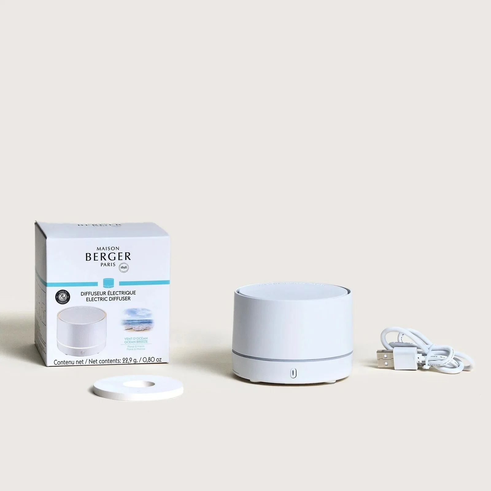 Diffuseur Électrique Nomade Blanc con Vent d'Océan - Parfyme Diffuser