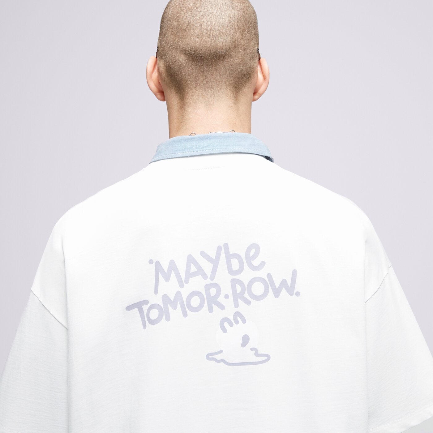 S.NOW JOB SIZEER T SHIRT “MAYBE”-NATURAL WHITE Weiß