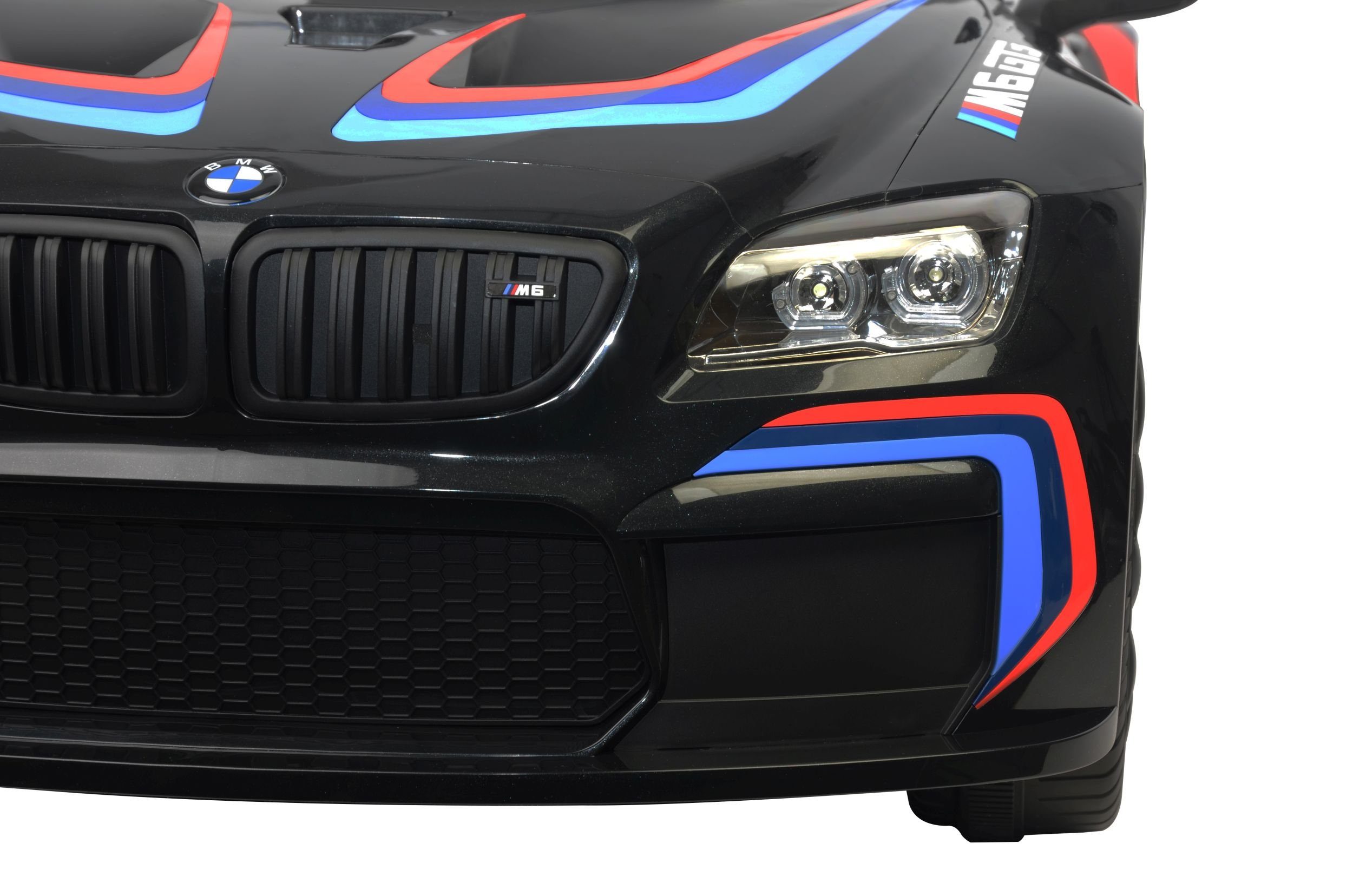 Toys Store Electric Children's Car Children's Electric Car BMW M6 Sport Gt3 Car Bluetooth Eva Leather Seat, Load Capacity 35 kg, AUX/USB Port, MP3 Horn and Engine Sound on the Steering Wheel, Remote Control