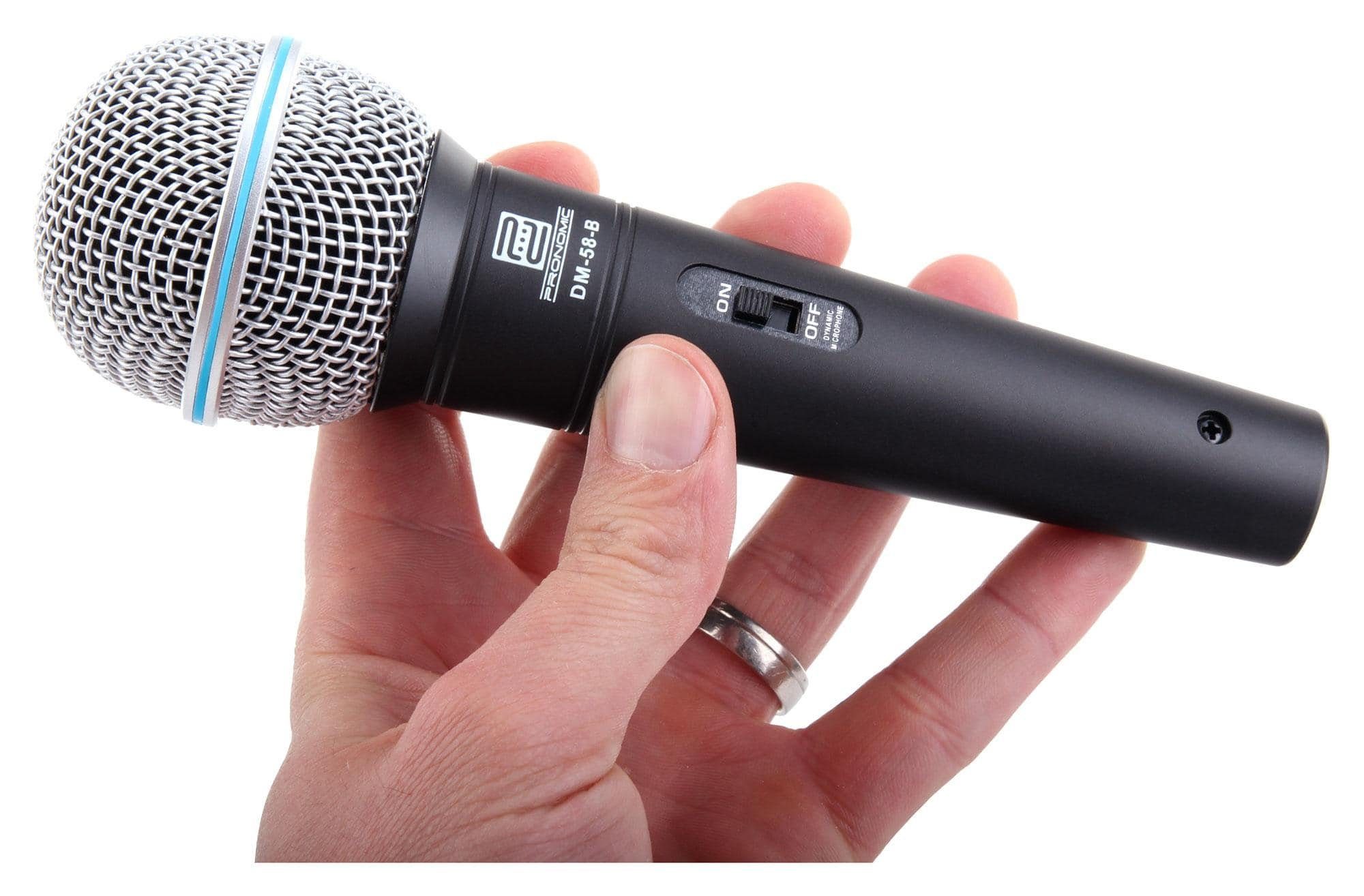 Pronomic Mikrofon DM-58-B Vocal Dynamisches-Mikrofon, inkl. Tasche, Klemme, Reduziergewinde