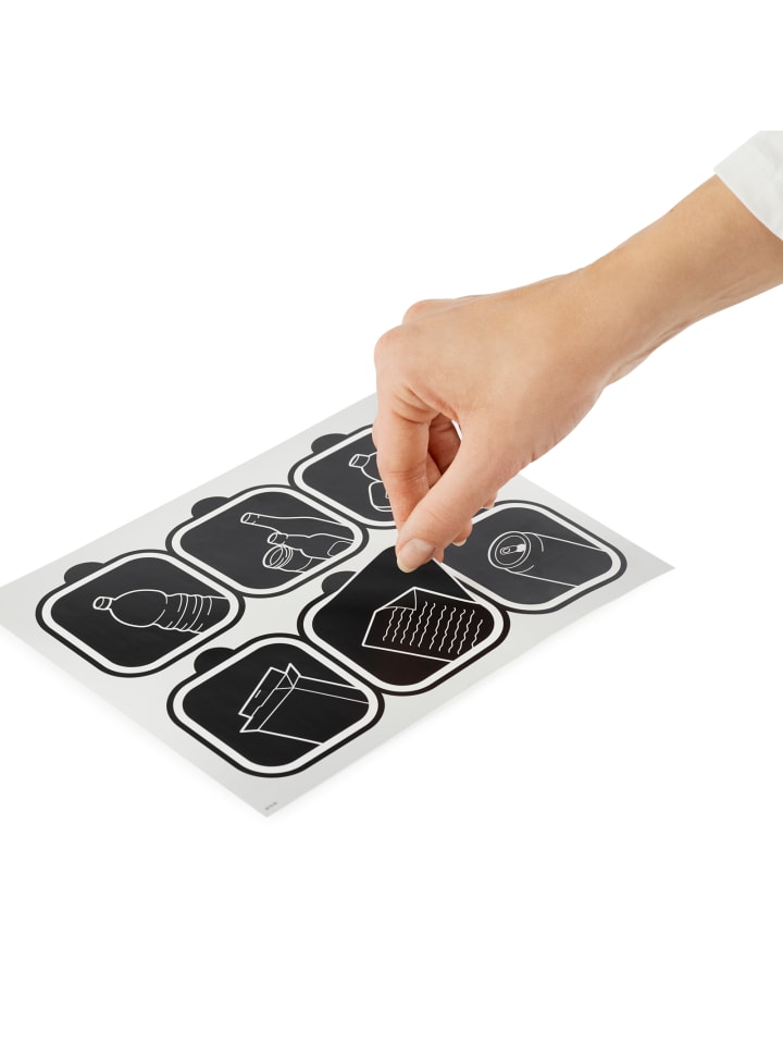 Rotho Twist Mülleimer mit Deckel 25l, Kunststoff (PP)  in Dunkelsilber günstig kaufen onesize