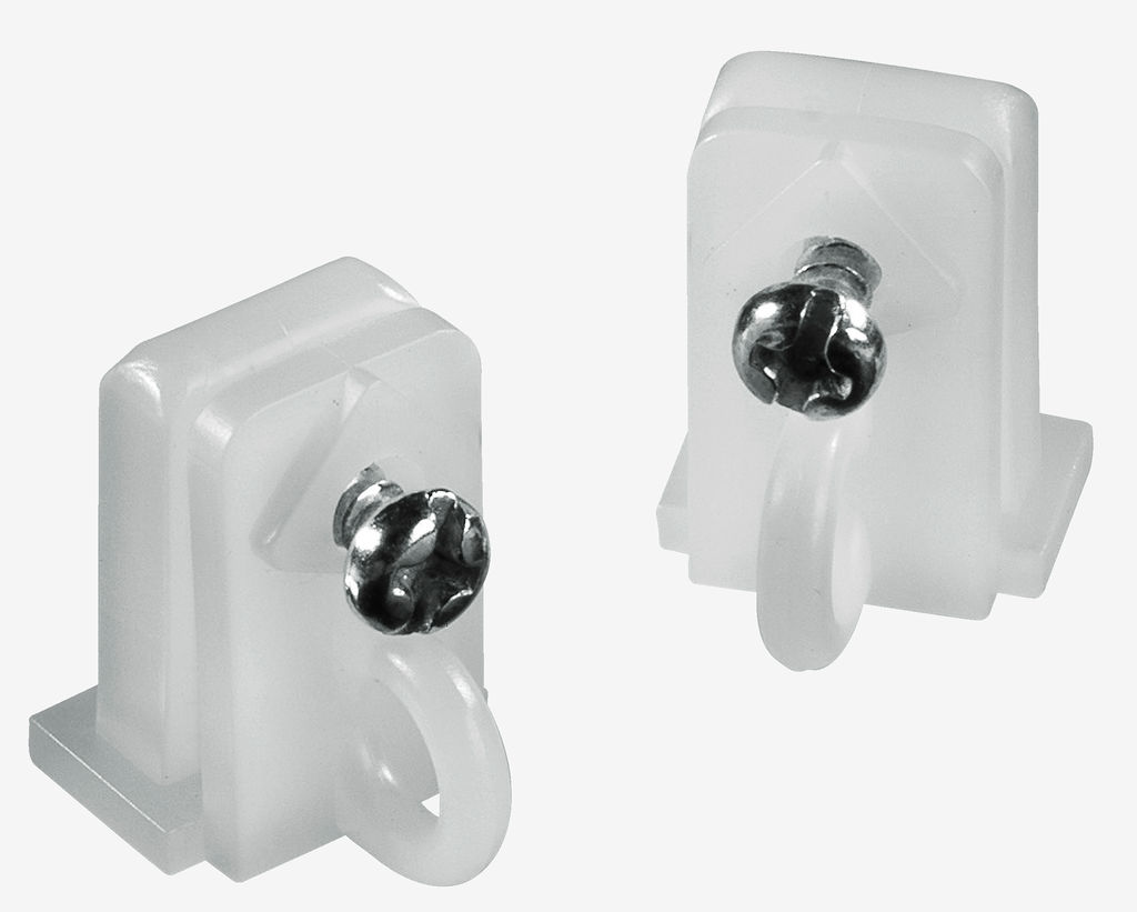 Zaciski końcowe do karnisza 2 szt. białe