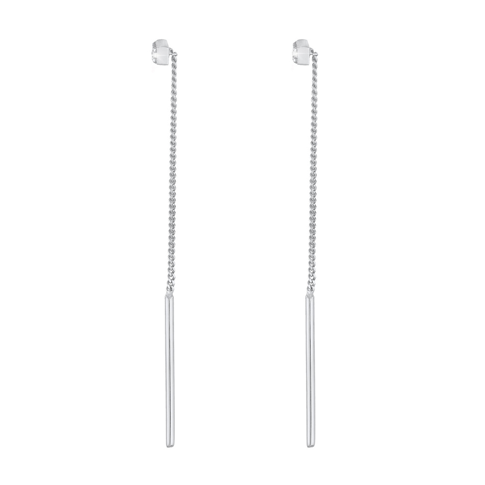 Elli Elli Boucles d'Oreilles Femmes Pendentif d'oreilles Bâton Tendance avec Cristal d Boucles d'oreilles