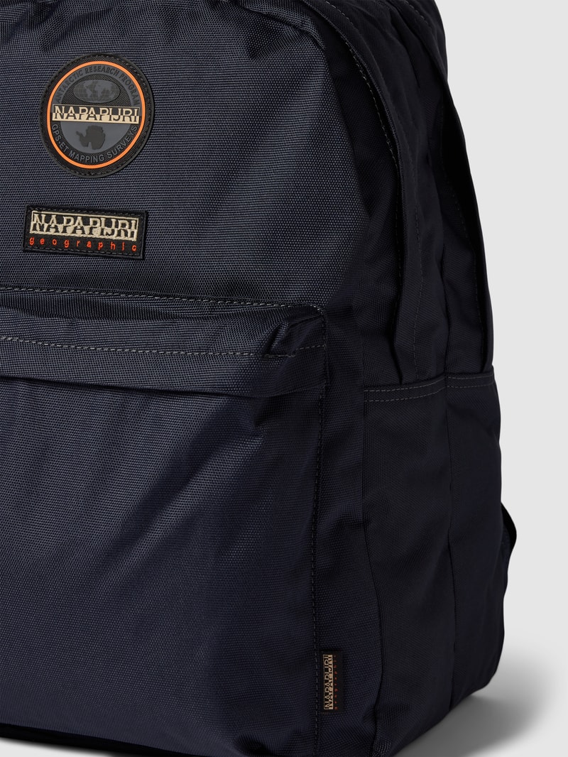 Rucksack mit Label-Detail in marineblau