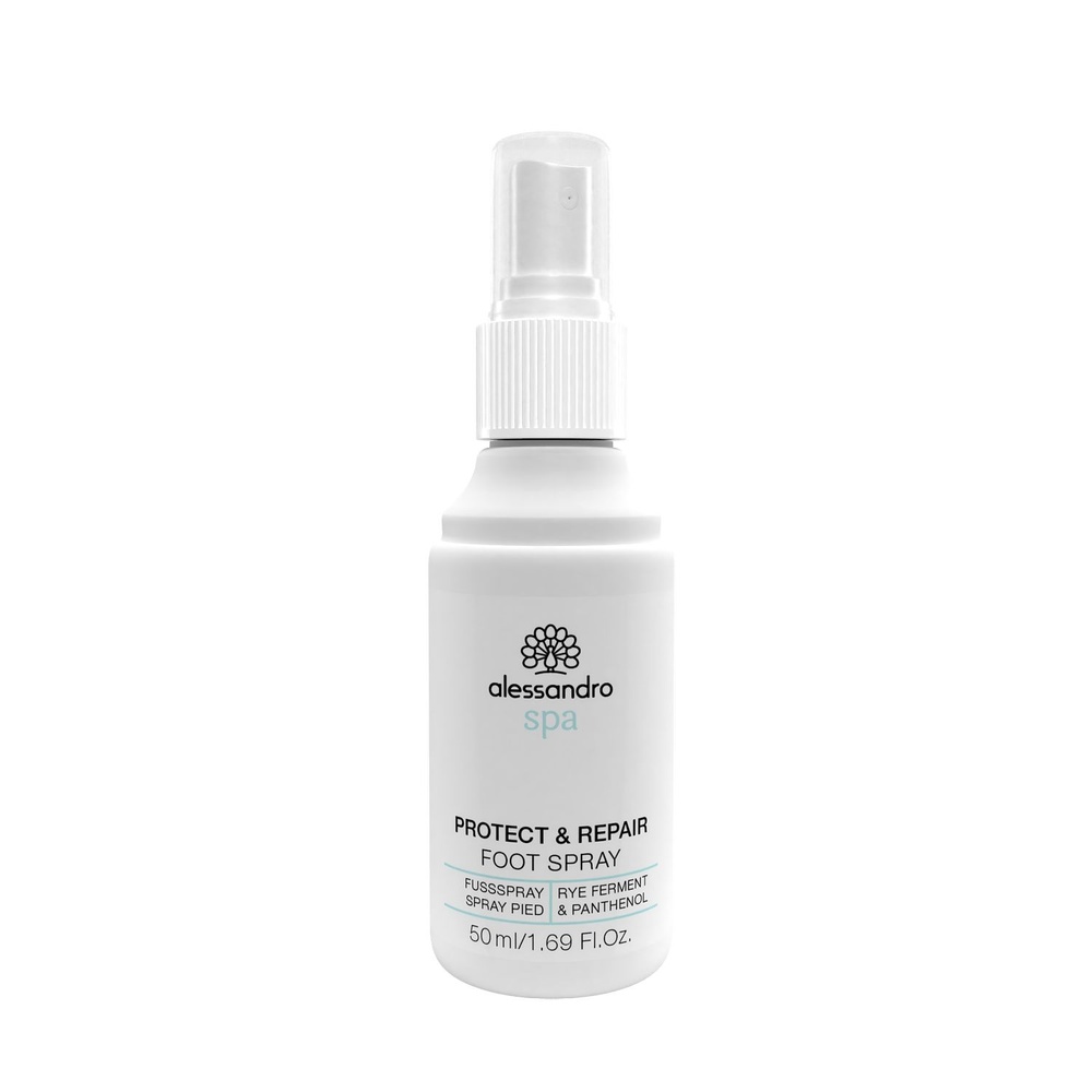 alessandro Spray réparateur pieds Protect & Repair Spray de soin pour les pieds au seigle fermenté et au panthénol