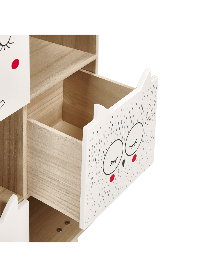 Beliani Bücherregal RUPERT in Heller Holzfarbton/Weiß - (W) 40 x (H) 79 x (L) 25 cm günstig kaufen onesize