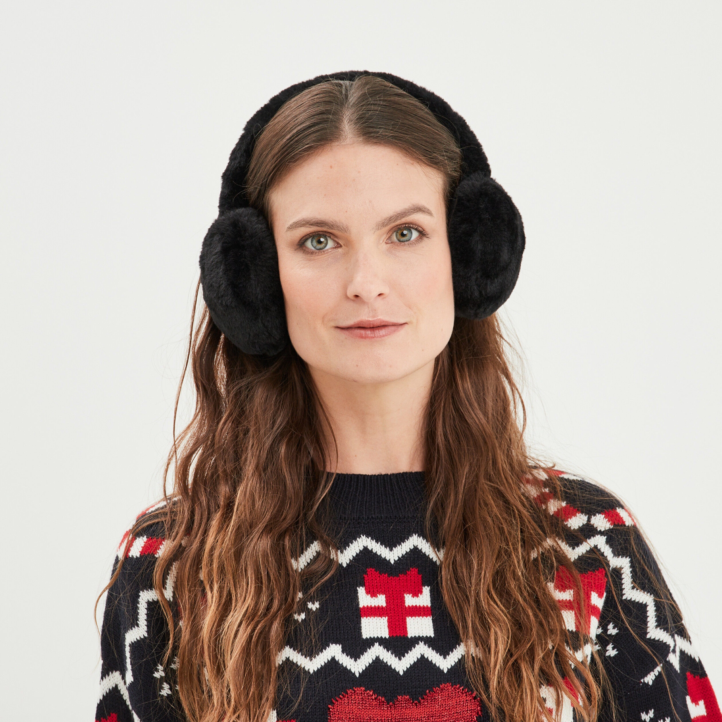Cache-oreilles imitation fourrure noir femme | La Halle