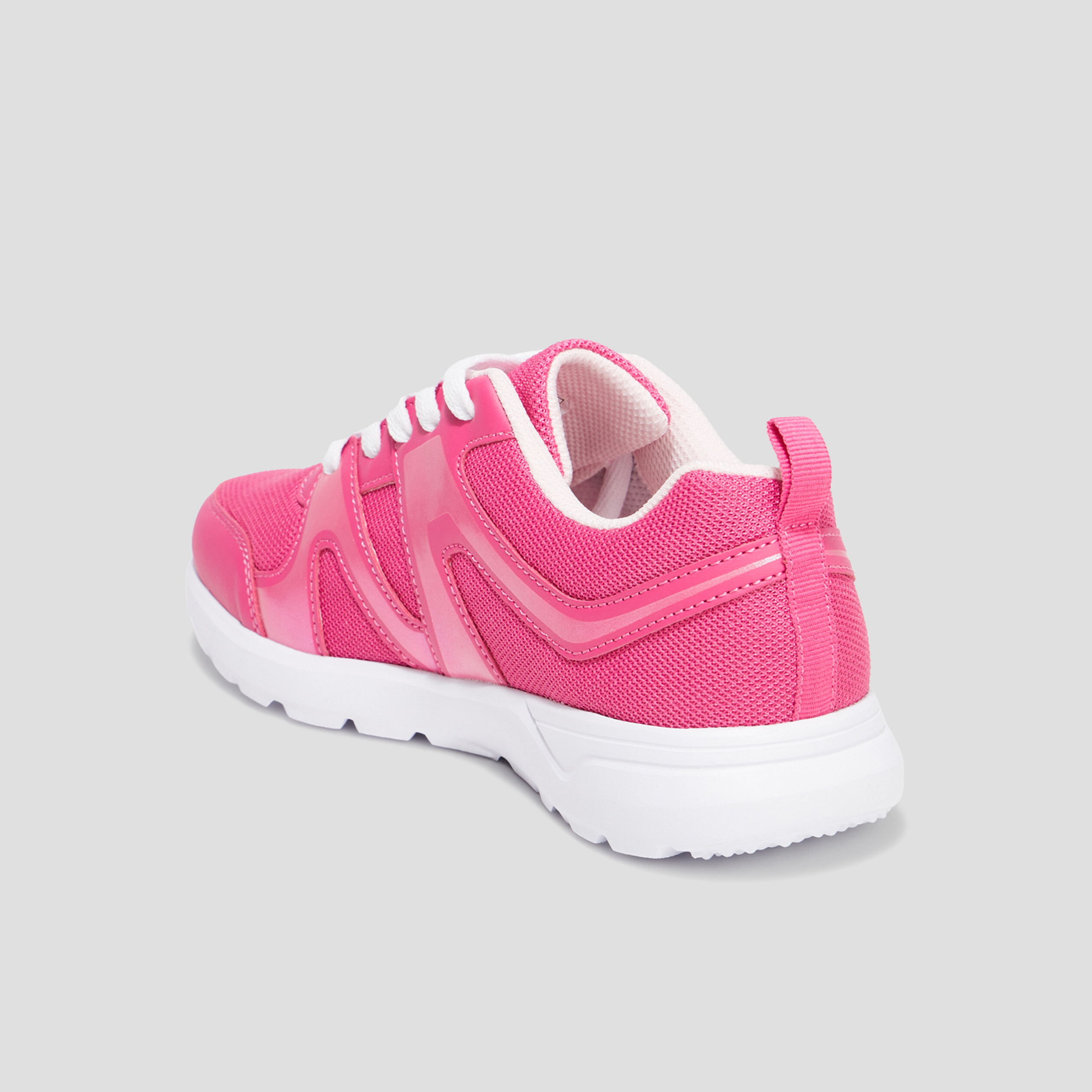 Baskets running à lacets rose fille | La Halle