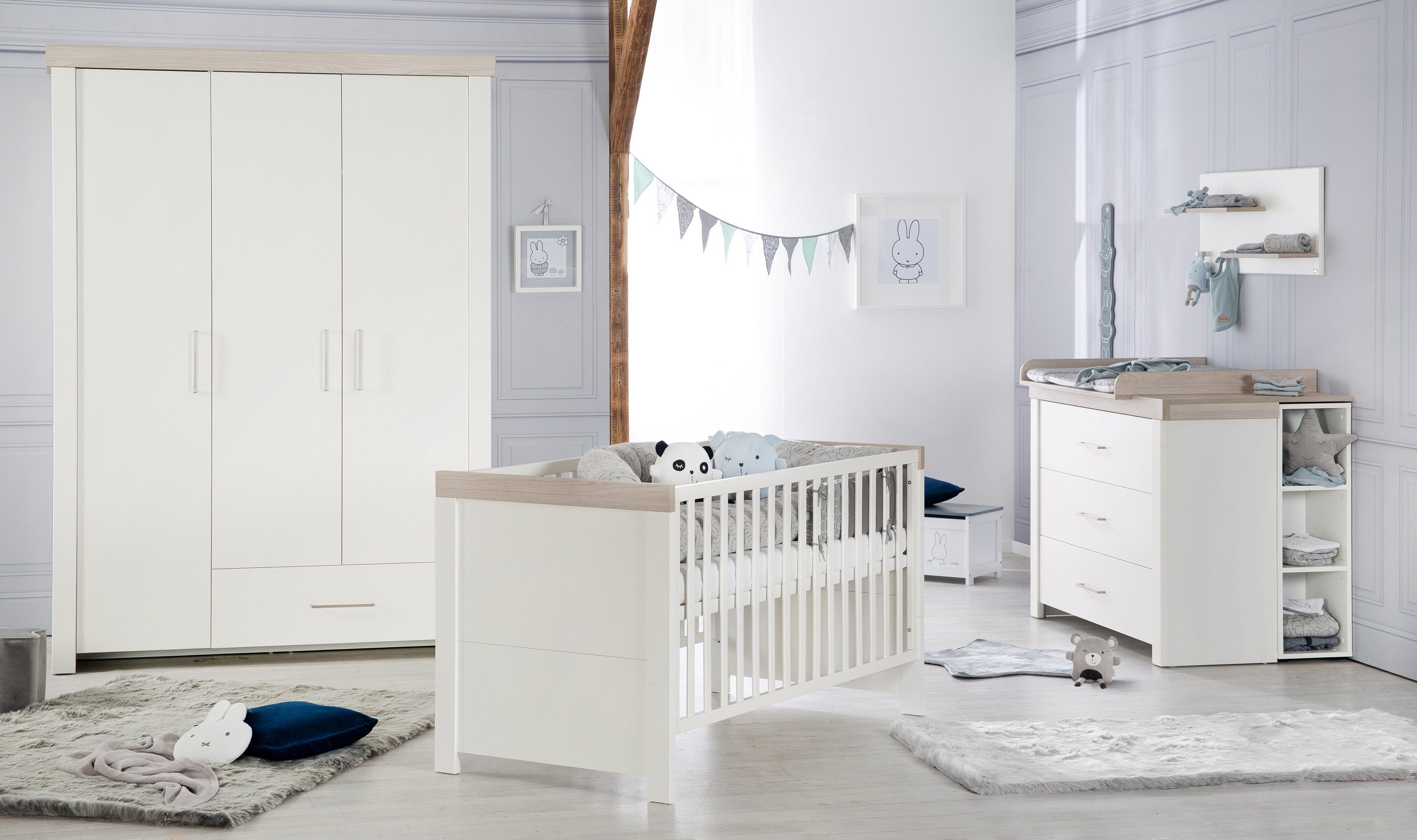 roba® Kinderkleiderschrank Lucy 3-trg. mit Schublade; Made in Europe