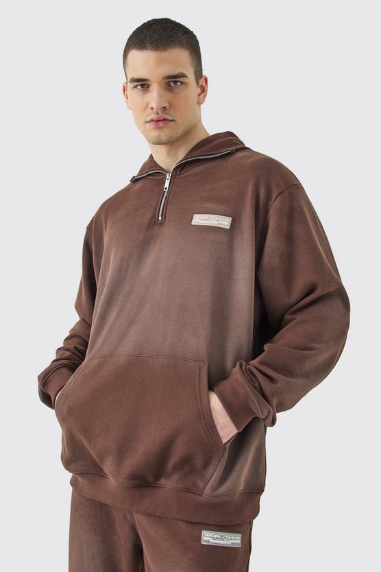 Tall Oversize Hoodie mit 1/4 Reißverschluss