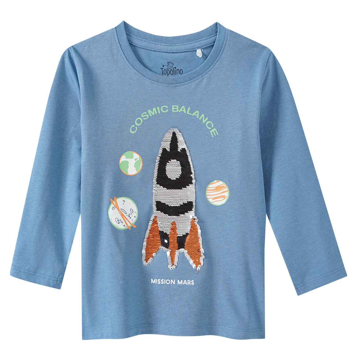 Jungen Langarmshirt mit Wendepailletten