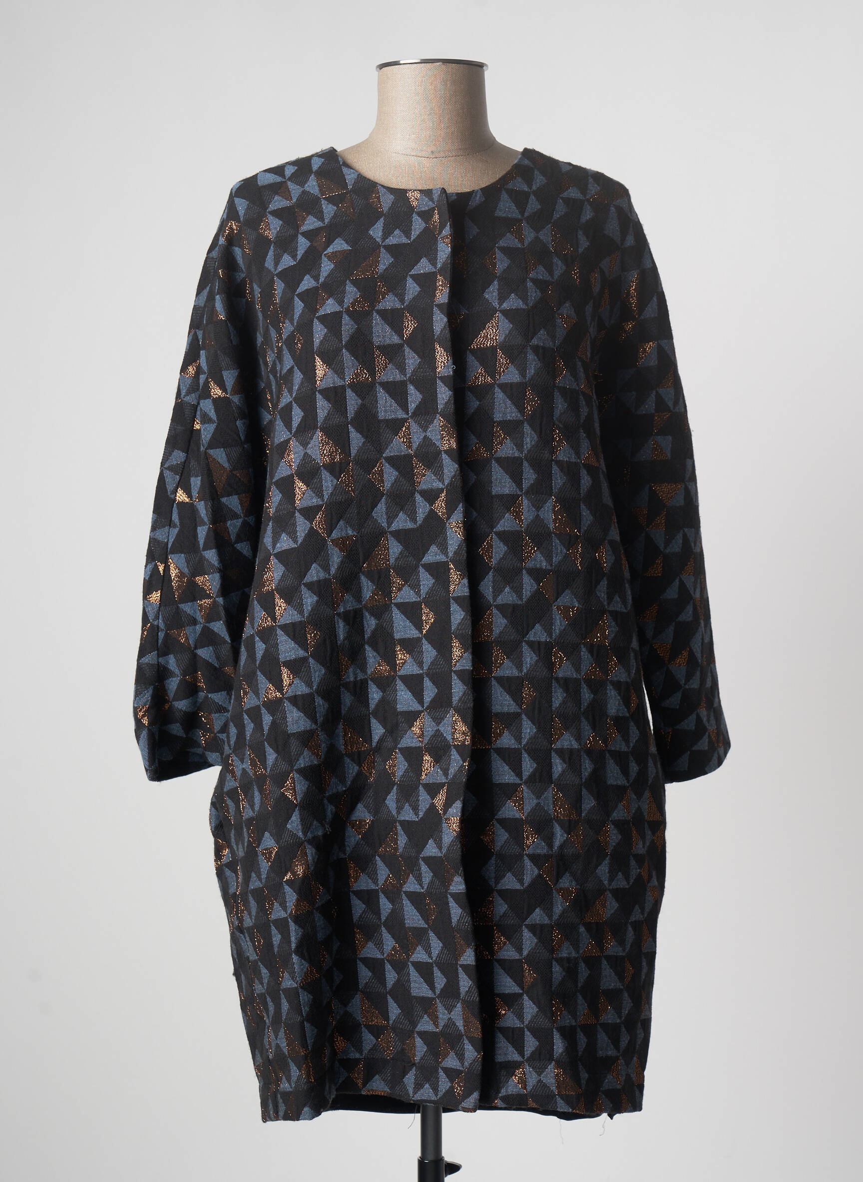 Ema Blue S Manteaux Longs Femme couleur bleu