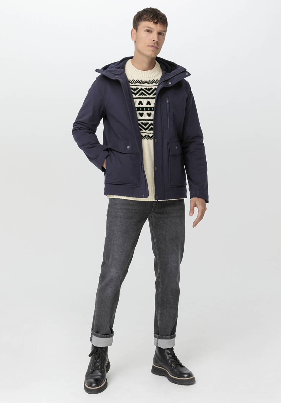 Softshell Parka aus Bio-Baumwolle
