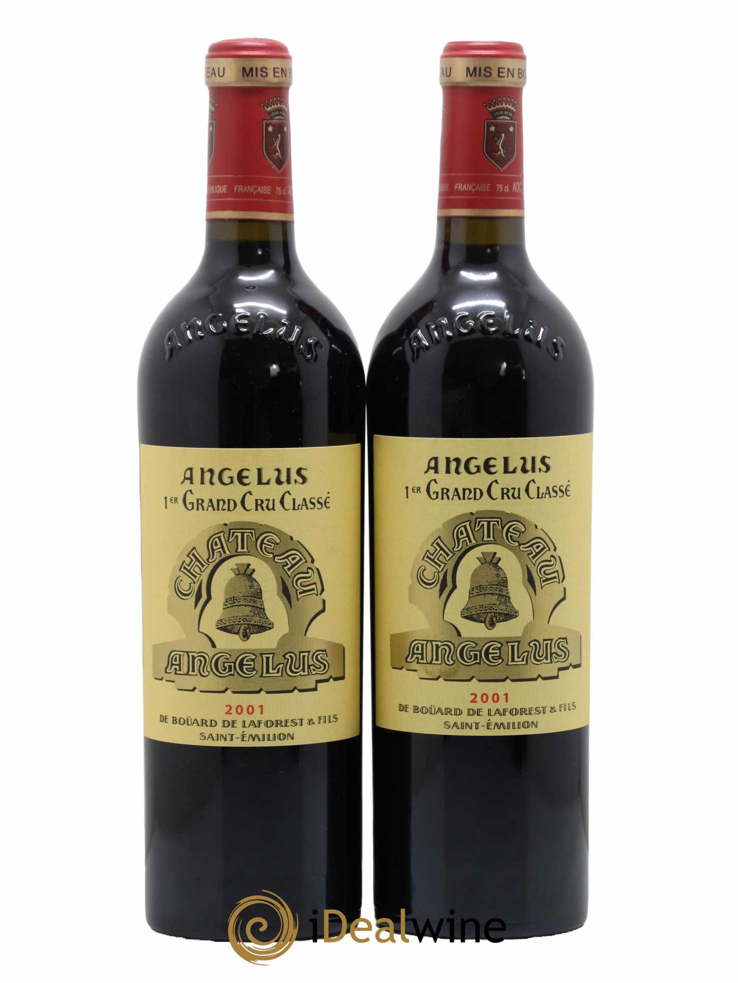 Château Angélus 1er Grand Cru Classé A  2001 - Lot de 2 Bouteilles