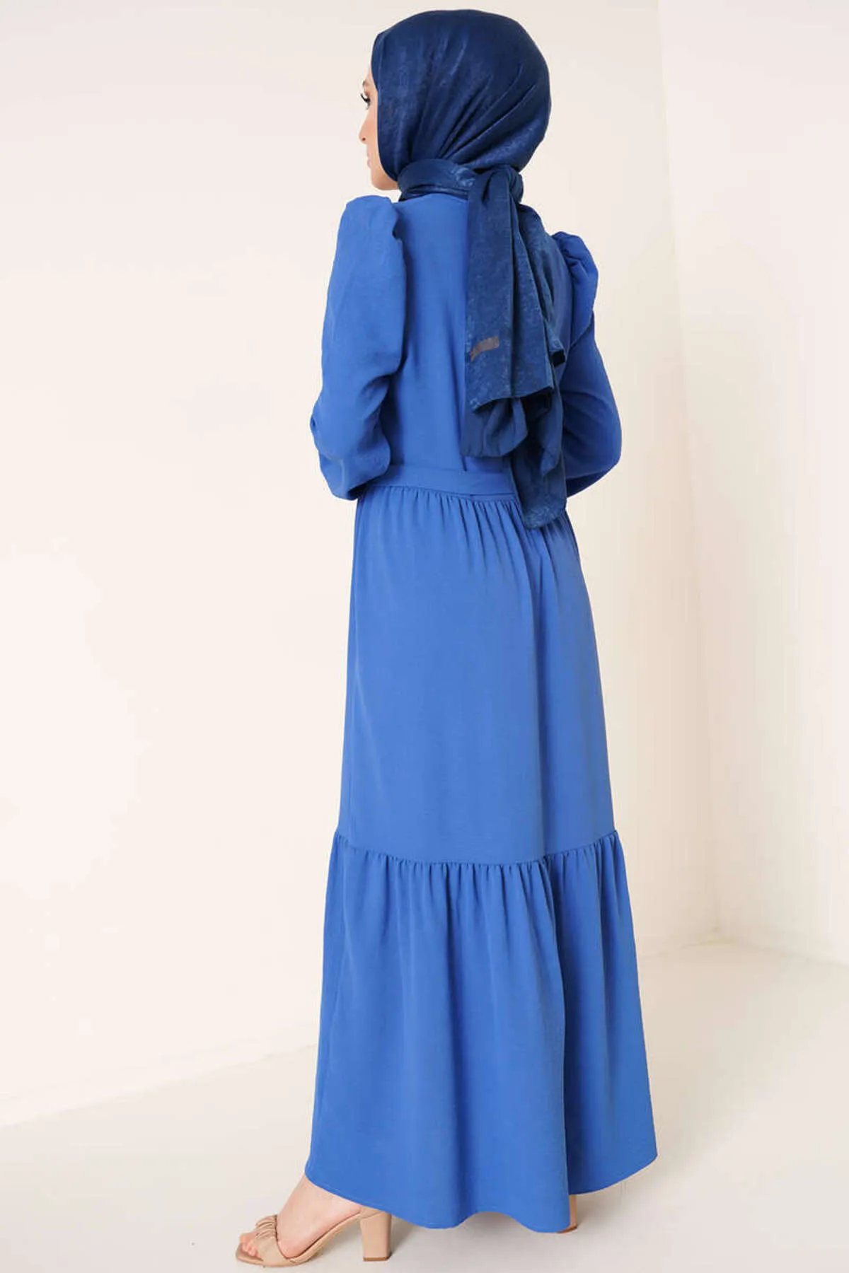 VOLT CLOTHİNG  Ayrobin-Kleid für Damen mit gerafftem Detail am Kragen