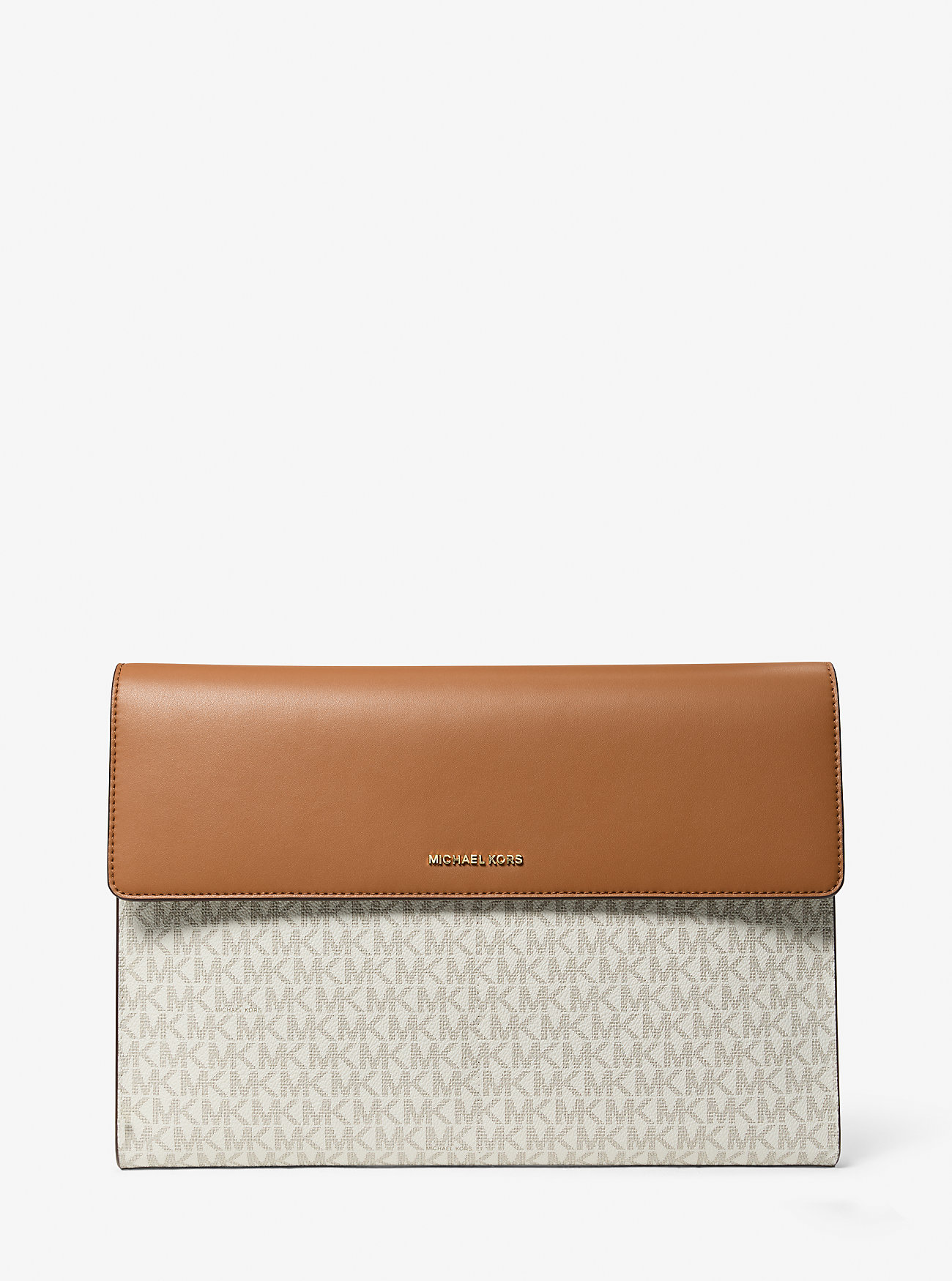 Jet Set Signature Logo Laptop Case - VANILLA/ACORN
