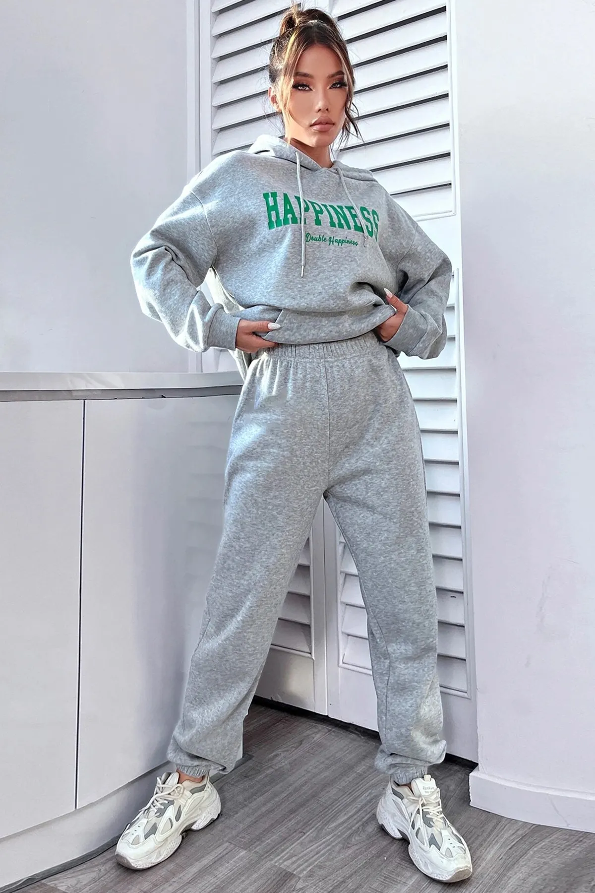 uyguntarz  Sport-Sweatsuit Set - Grau - Regular Fit