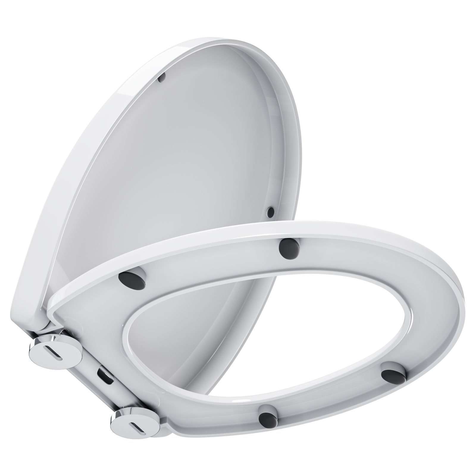 Wellgro WC-Sitz WC-Deckel Duroplast mit Absenkautomatik und Quick Release