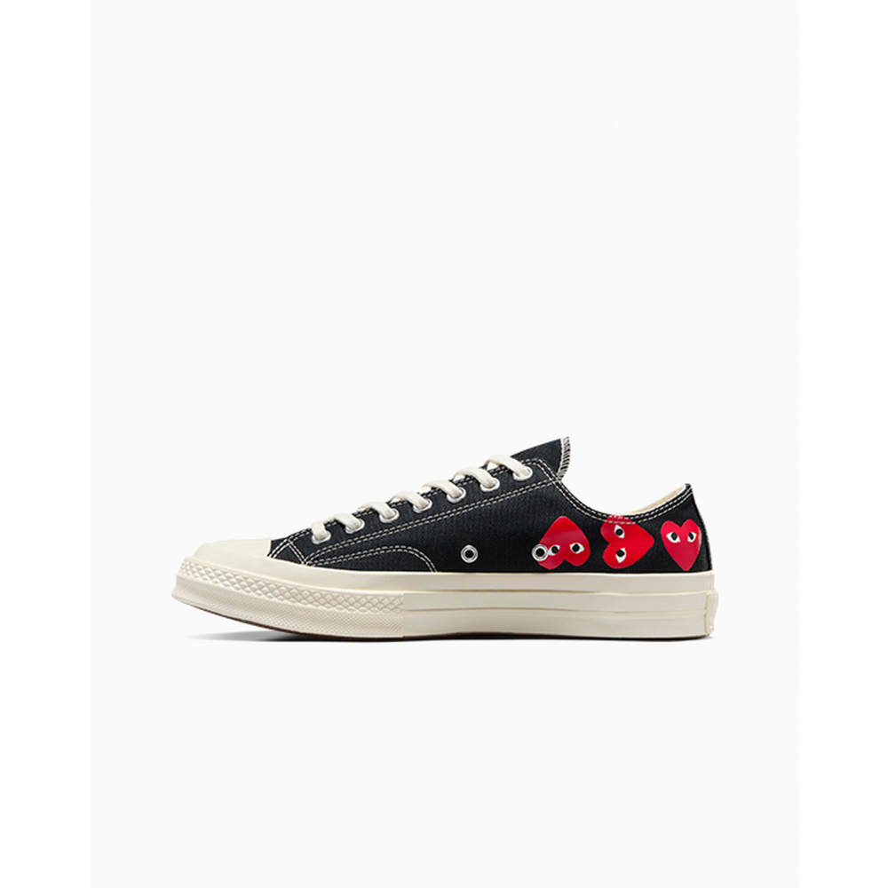 Converse Comme des Garçons PLAY x Converse Chuck 70 Low Black Multi Heart A08149C / schwarz