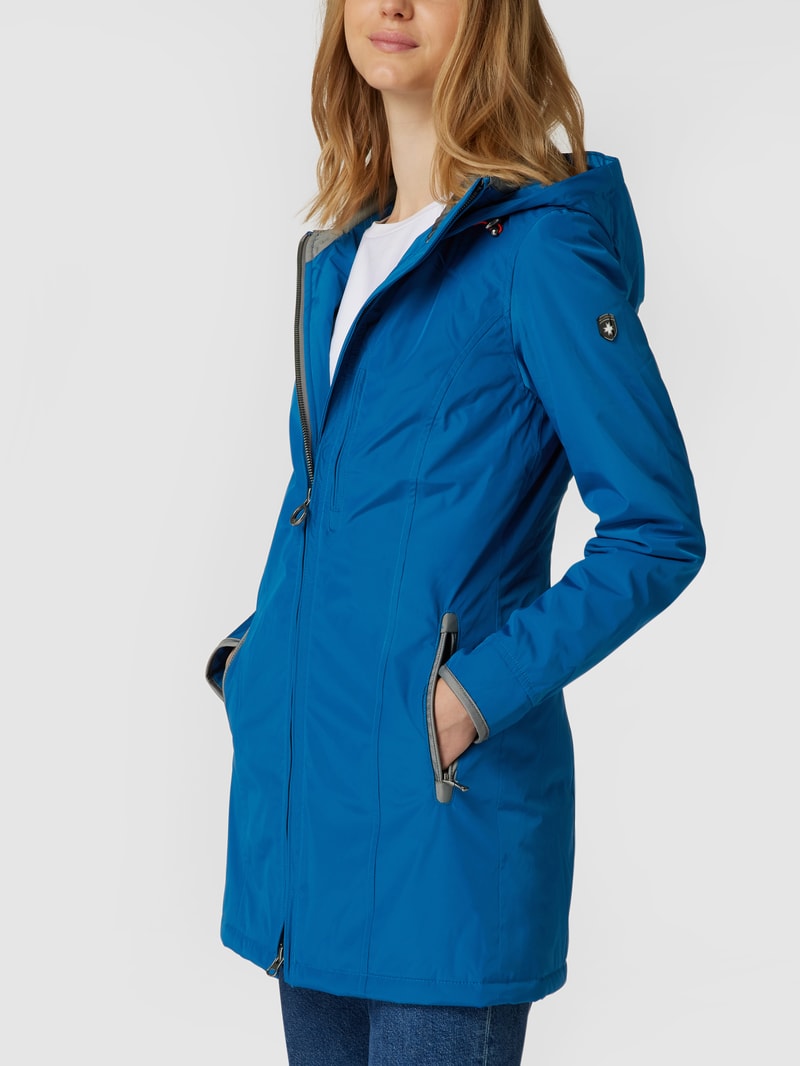 Jacke mit Label-Detail Modell 'STOCKHOLM' in royalblau