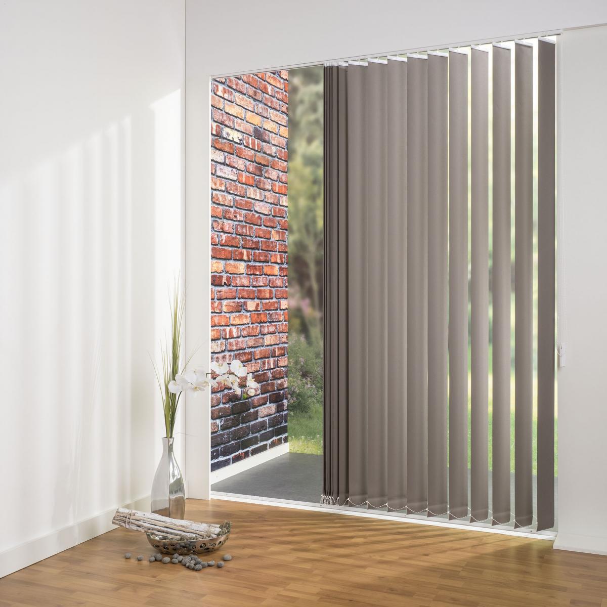 Bella Casa Vertikalanlage Maß, 127 mm Lamelle, 150 x 180 cm, braun