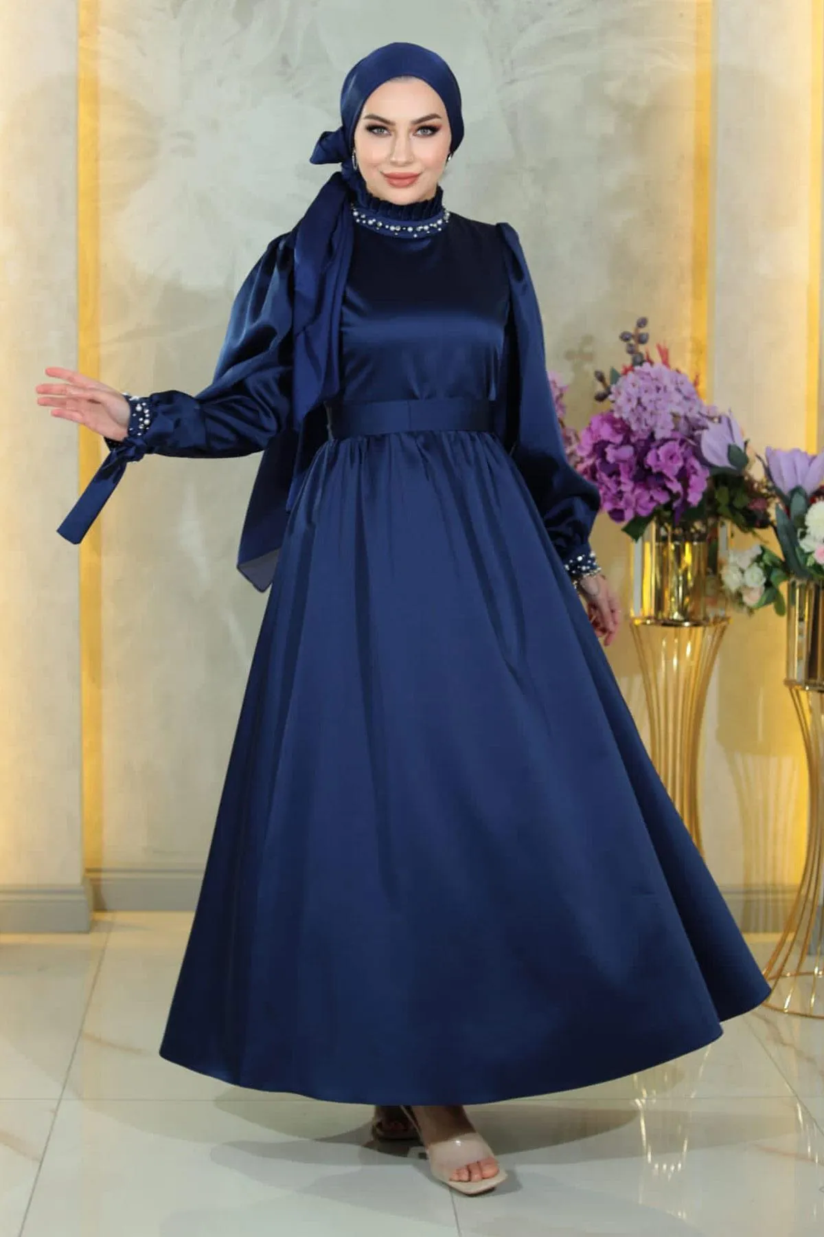 Modamihram  Abendkleid - Dunkelblau - Lang