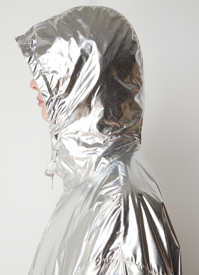 Moncler Reversible parka with hood and metallic finish