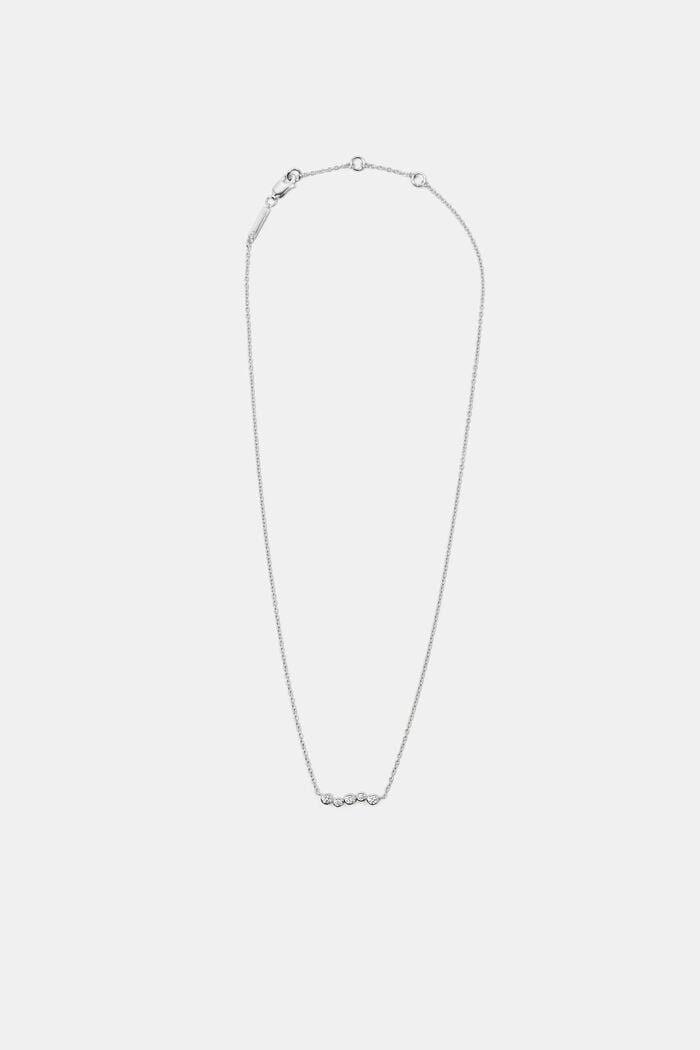 Halskette aus Sterlingsilber mit Zirkonia-Anhänger