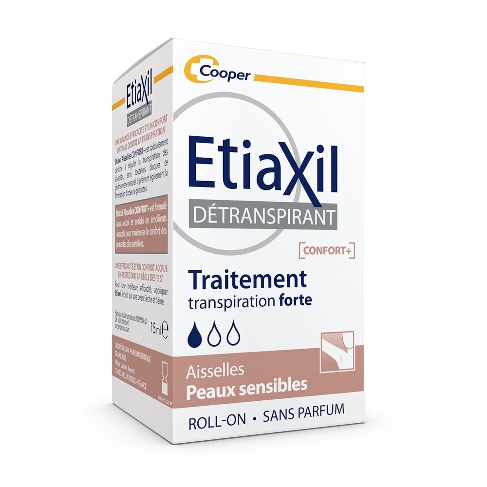 etiaxil Détranspirant Aisselles Confort + Détranspirant