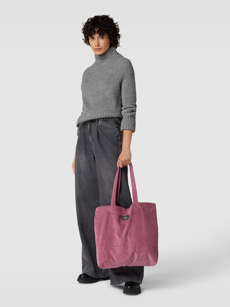 Shopper mit Label-Patch Modell 'Mauve' in mauve