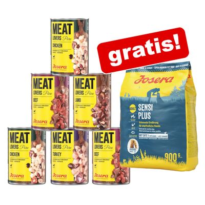 6 x 800 g Josera Meatlovers + 900 g SensiPlus Trockenfutter gratis!