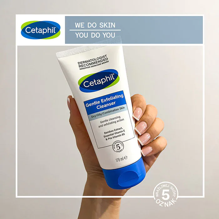 Cetaphil švelnus veido valomasis gelis su šveitikliu